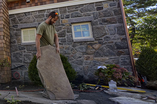 Custom Stone veneer and Garden